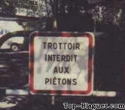 trottoir interdit aux pi�tons
