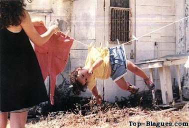 on fait sécher le linge