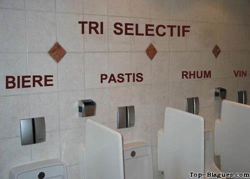 tri sélectif aux toilettes