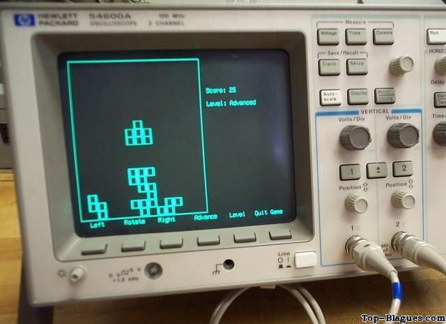 tétris sur oscilloscope