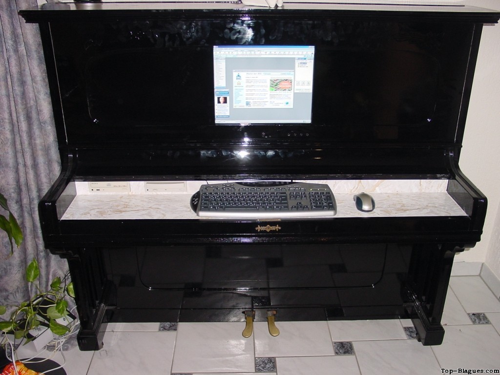 meuble informatique piano