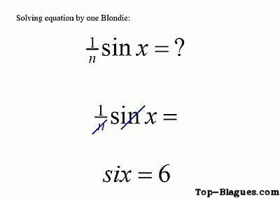 �quation pour une blonde