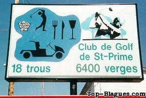 déséquilibre dans ce golf