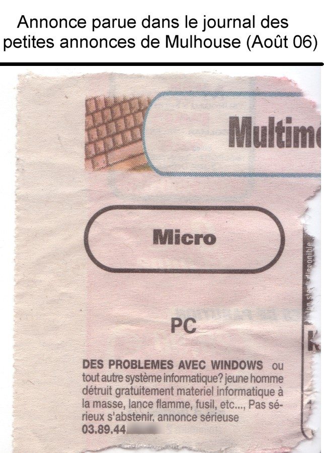 Annonce informatique