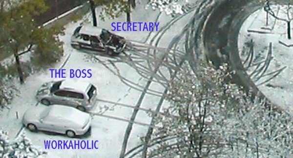 Le parking du bureau