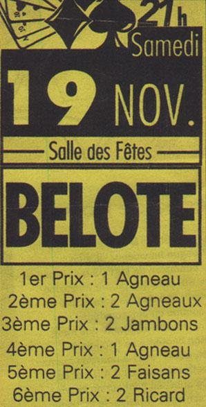 Concours de belote