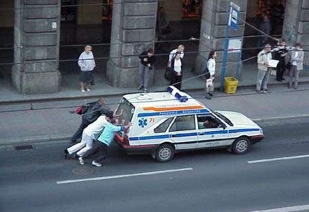 Ambulance poussée