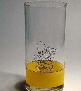 Verre décoré