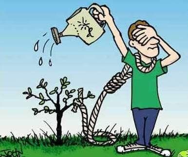 Le pendu patient