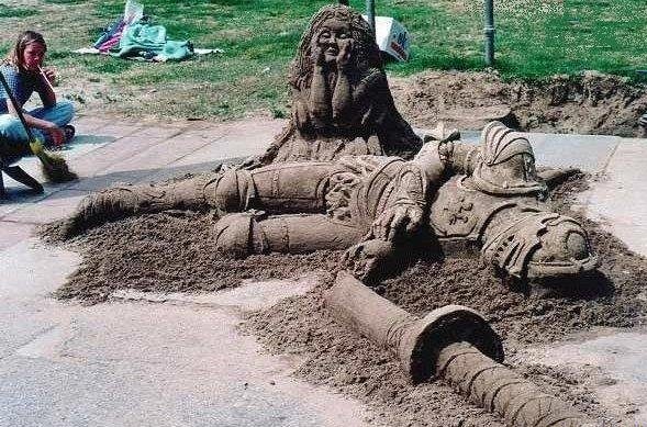 Jolie sculpture de sable