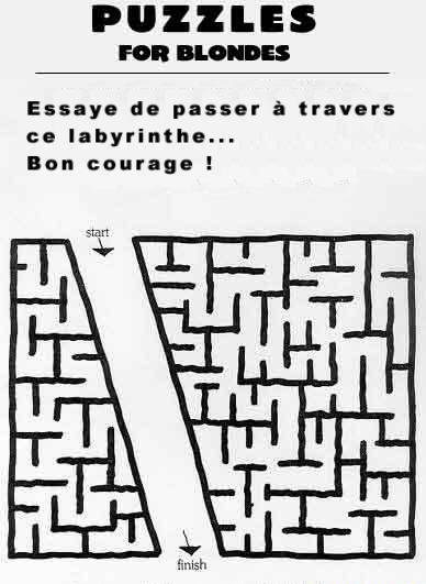 Puzzle pour blondes