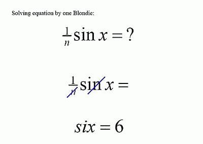 Équation pour une blonde